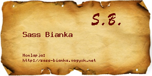 Sass Bianka névjegykártya
